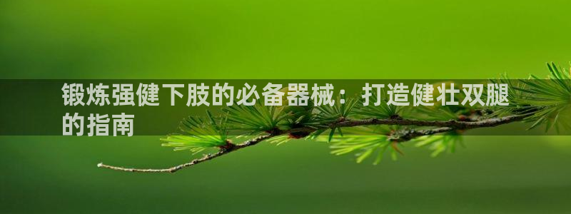 意昂体育3联系电话：锻炼强健下肢的必备器械：打造健壮