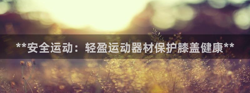 意昂3代理：**安全运动：轻盈运动器材保护膝盖健康*